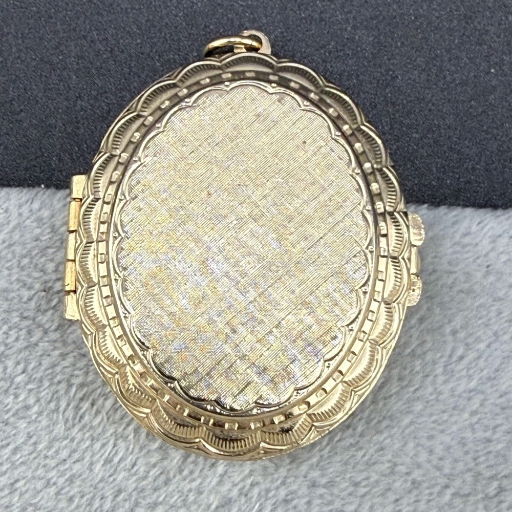 Vintage Coro Locket Gold Tone Large Signed